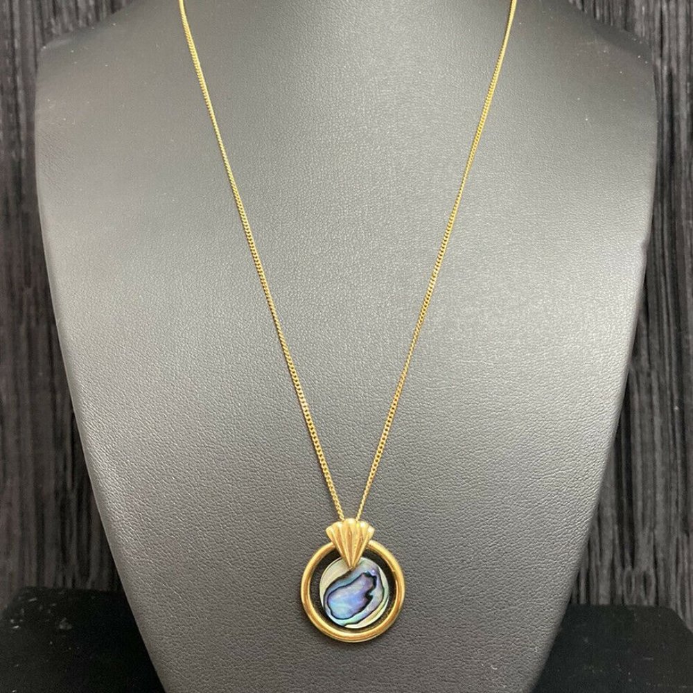 Vintage Ariki Paua Shell New Zealand Necklace